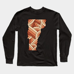 Vermont Map Art Long Sleeve T-Shirt